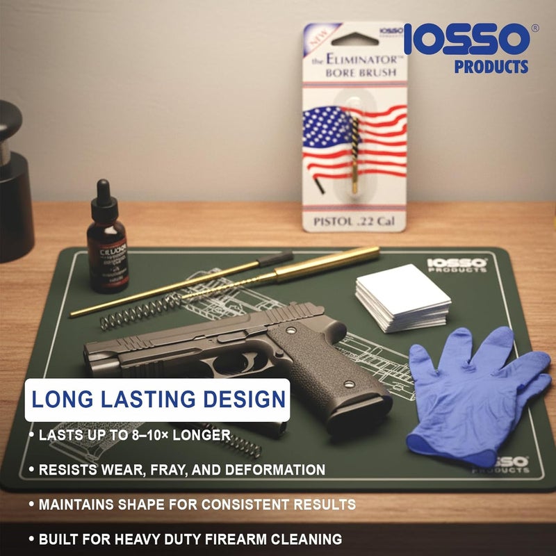 Iosso 19001 Premium Bore Brush – .22 CaliberCobalt Blue Synthetic Fiber – Durable, Long-Lasting Tool for Gun Maintenance – Made in USA Bore Cleaning Brush - Image 3